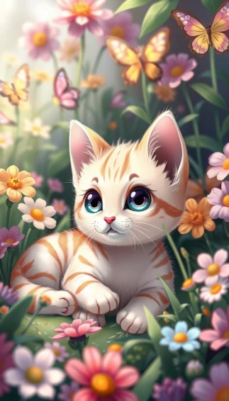 Cute Anime Kitten Wallpaper