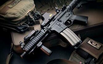 Magpul Collimator M4 Machine Gun Military Police Wallpaper Background