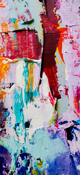 Red Blue And Yellow Abstract Painting iPhone Wallpaper