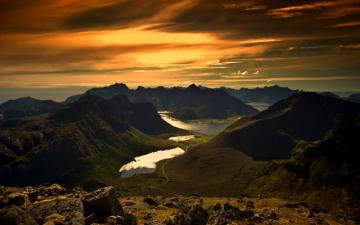 Mountains And Lakes Landscape Wallpaper Valley