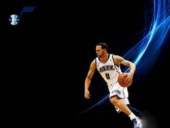 Utah Jazz Williams Dribble Pose Wallpaper