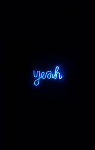 Mobile Wallpaper Neon Words Glow Text Word
