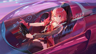 Wallpaper Id Racing Anime Girls Car Vehicle