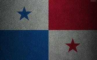 Wallpaper Flag Of Panama 4k Leather Texture North