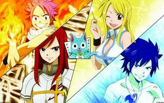 Natsu Dragneel Erza Scarlet Happy Lucy Heartfilia Gray Fullbuster