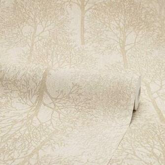 Henderson Interiors Lux Textures Chenille Forest Wallpaper Ivory