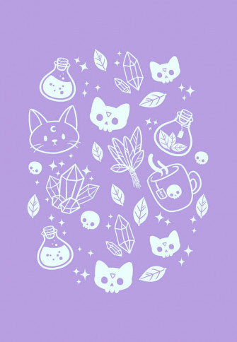 Pastel Witch Wallpaper