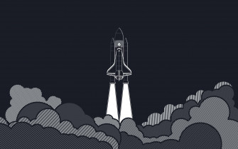 Artwork Space Vectors Launch Pads Spaceship Rockets Blue Minimalism Shuttle Wallpaper