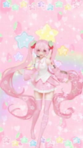Sakura Miku Wallpaper Pink Anime Hello Kitty