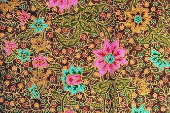 Plaid Tapestry Textile Colorful Batik Cloth Fabric Background By