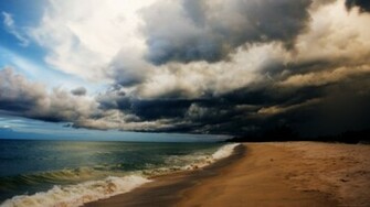 Beach After Storm Wallpaper Nature