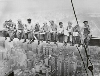 Lunch Atop A Skyscraper Wallpaper iPad Mini