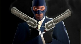 Tf2 Scout Wallpaper Blu Spy With Akimbo Ambass