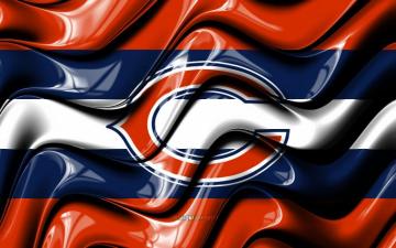 Wallpaper Chicago Bears Flag 4k Orange And Blue 3d