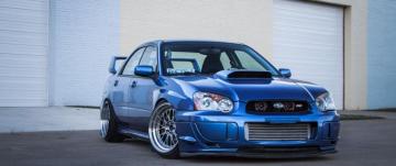 Wallpaper Subaru Impreza Wrx Sti Blue