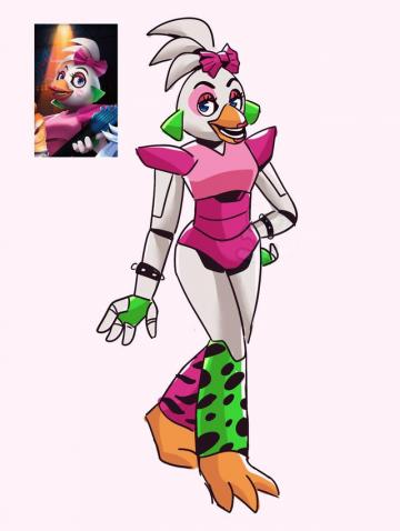 Some Glamrock Chica Sketch By Me Fivenightsatfreddys Fnaf