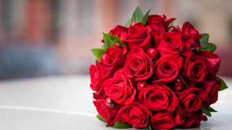 Bouquet Red Roses Flowers Blur HD Wallpaper