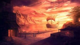 Viking Ship Wallpaper