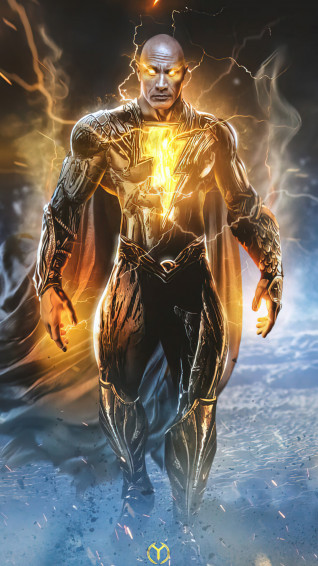 Black Adam Dwayne Johnson Wallpaper 4k