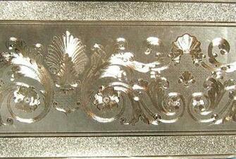 China Metallic Wallpaper Border Golden Foil Wallcovering