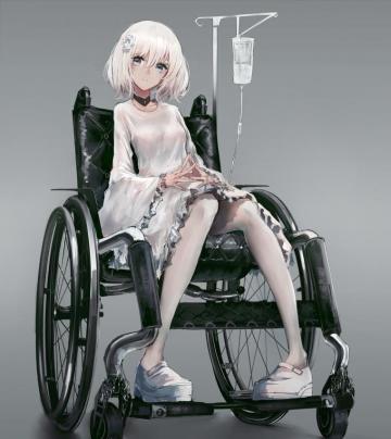 Wallpaper Illness Short Hair White Dress Anime Girl