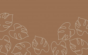 Brown Aesthetic Monstera Leaves Laptop Wallpaper