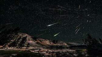 Meteor Shower HD Wallpaper Background Image