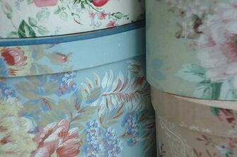Vintage Wallpaper Hat Boxes Stuff