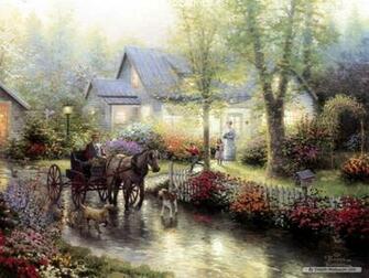 Wallpaper Nature Thomas Kinkade