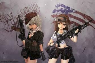 Wallpaper Two Girls Cigar American Flag Desktop