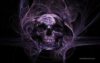 Black And Purple Skull Wallpaper