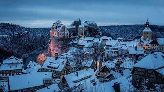 Wallpaper Winter Town