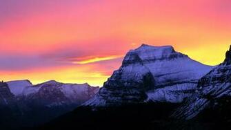 Glacier National Park At Sunset Wallpaper