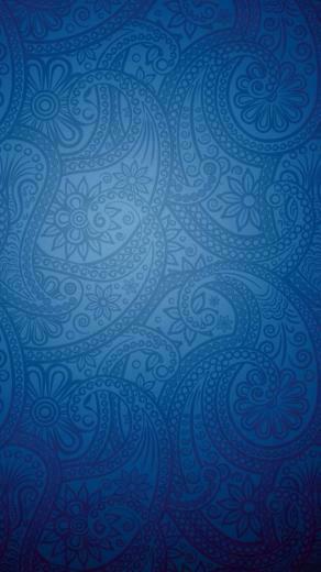 Blue Paisley iPhone Wallpaper