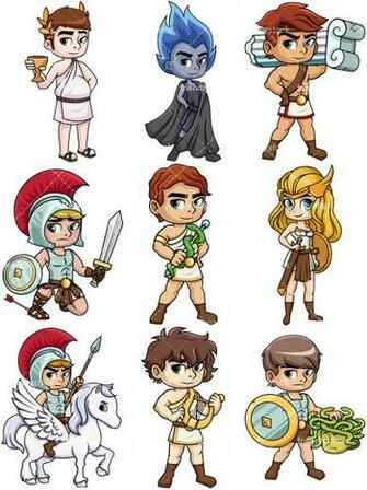 Greek Demigods Cartoon Vector Clipart Friendlystock
