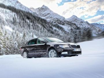 Skoda Superb In The Snow Wallpaper