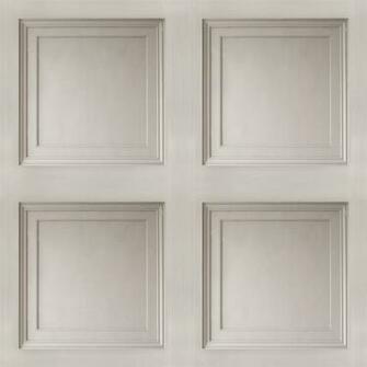 3d Faux Paneling Architectural Warm Gray Wainscot Wallpaper R3696