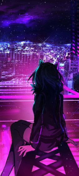 Pink Aesthetic Anime Phone Wallpaper