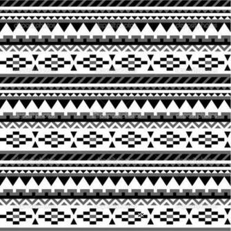 Black And White Aztec Pattern Wallpaper Seamless In