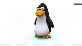A Funny 3d Penguin Wallpaper