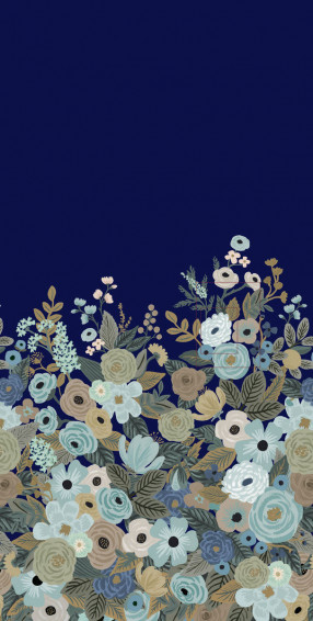 Rifle Paper Co Garden Party Wallpaper Mural Navy Blue Us Wall