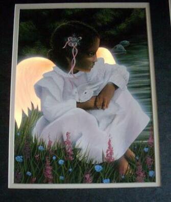 Guardian Angel Lit Print By T Richards