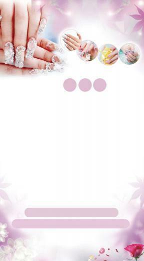 Nail Poster Background Material Price List Hanger In