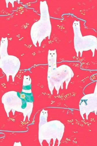Llama Pattern Patterns iPhone Wallpaper Pink Illustration
