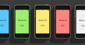 iPhone 5c Flat Design Mockup Psd Mock Up Templates Pixeden