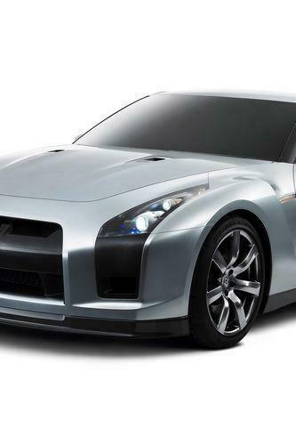 Nissan Gt R White Back Red Wheels Sky Sunset Tuning Supercar Wallpaper