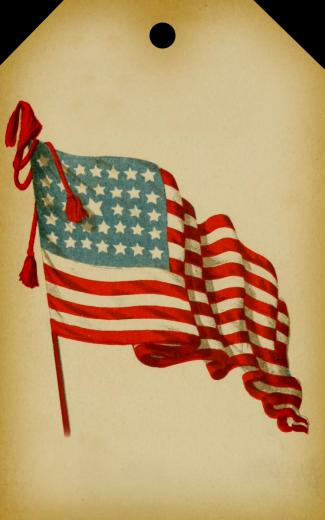 Vintage American Flag Illustration That You Can Print Or Use In Your