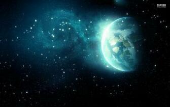 Blue Space Wallpaper