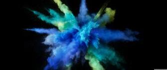 Cyan Color Burst UltraHD Wallpaper Printed