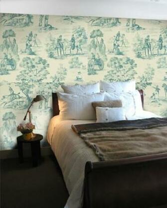 Sanderson Toile Fox Hunting Wallpaper Roomset